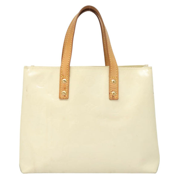 LOUIS VUITTON Monogram Vernis Reade PM Hand Bag Perle M91336 LV Auth 125524