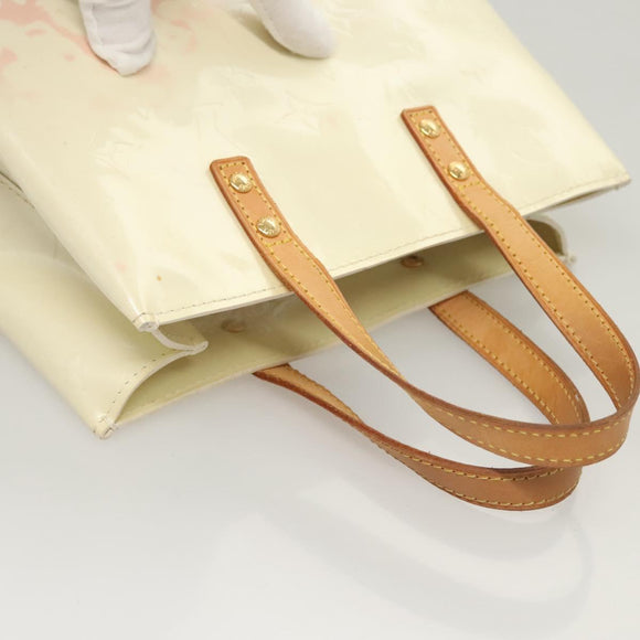 LOUIS VUITTON Monogram Vernis Reade PM Hand Bag Perle M91336 LV Auth 125524