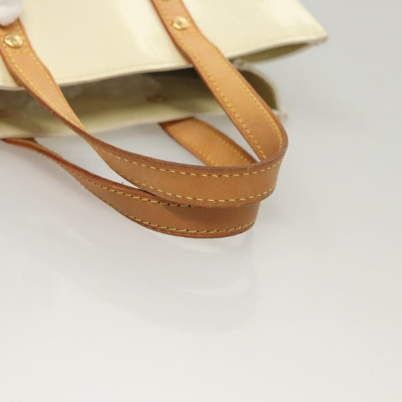 LOUIS VUITTON Monogram Vernis Reade PM Hand Bag Perle M91336 LV Auth 125524
