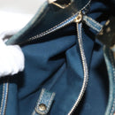 GUCCI Horsebit Hand Bag Canvas Beige Gold 145761 Auth 125532-21