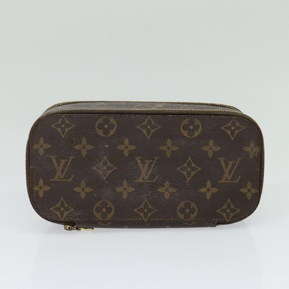 LOUIS VUITTON Monogram Trousse Brush MG Cosmetic Pouch M47505 LV Auth 125537