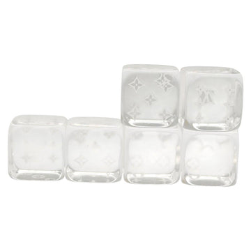 LOUIS VUITTON Clear Dice Set plastic Clear LV Auth 125558 - 0