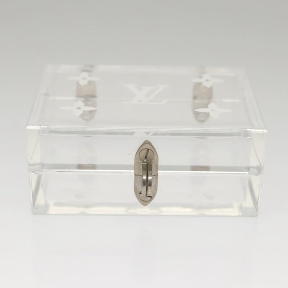 LOUIS VUITTON Clear Dice Set plastic Clear LV Auth 125558