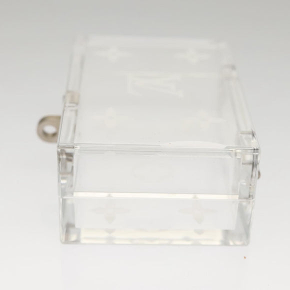 LOUIS VUITTON Clear Dice Set plastic Clear LV Auth 125558