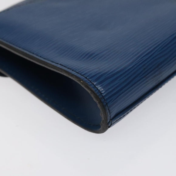 LOUIS VUITTON Epi Art Deco Clutch Bag Blue M52635 LV Auth 125561