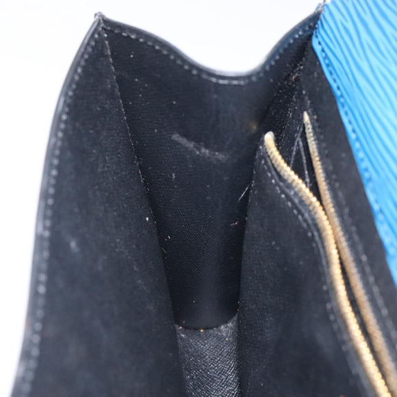 LOUIS VUITTON Epi Art Deco Clutch Bag Blue M52635 LV Auth 125561