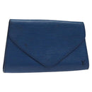 LOUIS VUITTON Epi Art Deco Clutch Bag Blue M52635 LV Auth 125561-1