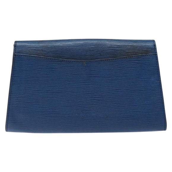 LOUIS VUITTON Epi Art Deco Clutch Bag Blue M52635 LV Auth 125561