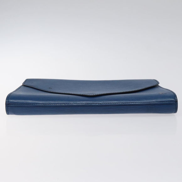 LOUIS VUITTON Epi Art Deco Clutch Bag Blue M52635 LV Auth 125561