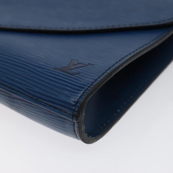 LOUIS VUITTON Epi Art Deco Clutch Bag Blue M52635 LV Auth 125561
