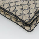 GUCCI GG Supreme Sherry Line Shoulder Bag PVC Navy Gold 49 02 029 Auth 125566-16