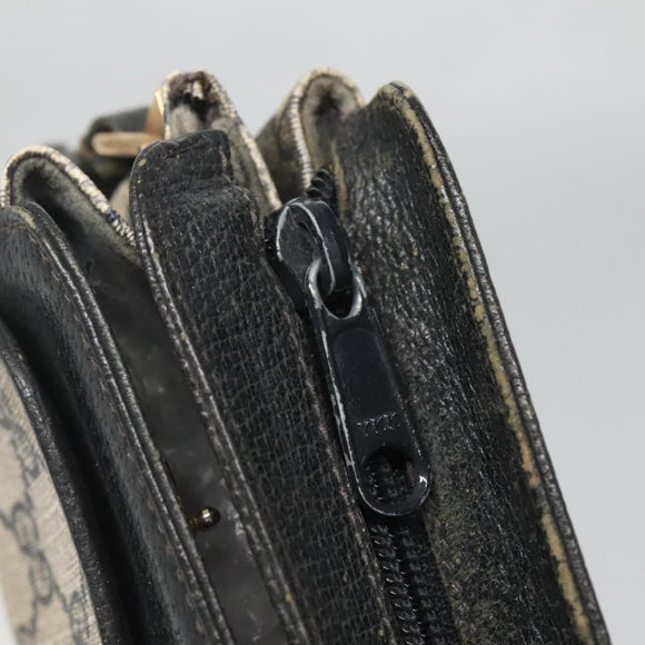 GUCCI GG Supreme Sherry Line Shoulder Bag PVC Navy Gold 49 02 029 Auth 125566