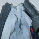 GUCCI GG Supreme Sherry Line Shoulder Bag PVC Navy Gold 49 02 029 Auth 125566-20