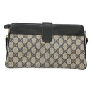 GUCCI GG Supreme Sherry Line Shoulder Bag PVC Navy Gold 49 02 029 Auth 125566-2