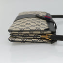 GUCCI GG Supreme Sherry Line Shoulder Bag PVC Navy Gold 49 02 029 Auth 125566-3