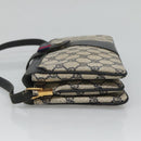 GUCCI GG Supreme Sherry Line Shoulder Bag PVC Navy Gold 49 02 029 Auth 125566-4