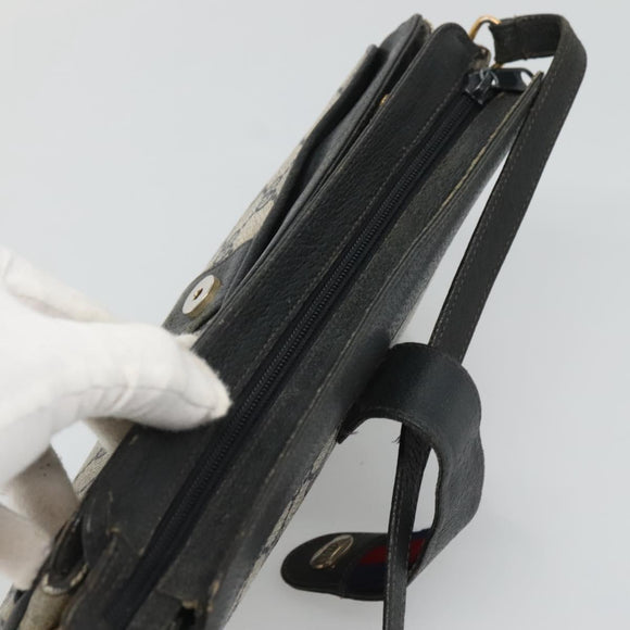 GUCCI GG Supreme Sherry Line Shoulder Bag PVC Navy Gold 49 02 029 Auth 125566