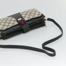 GUCCI GG Supreme Sherry Line Shoulder Bag PVC Navy Gold 49 02 029 Auth 125566-7