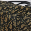 Christian Dior Trotter Canvas Hand Bag Navy Gold Auth 125570-9