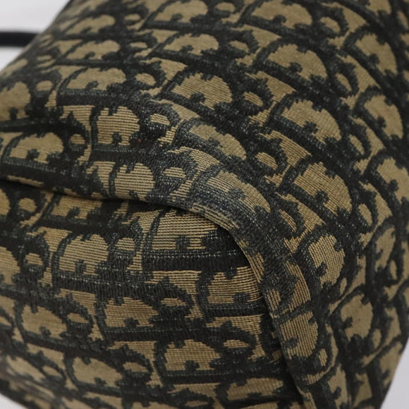 Christian Dior Trotter Canvas Hand Bag Navy Gold Auth 125570