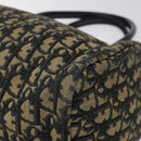 Christian Dior Trotter Canvas Hand Bag Navy Gold Auth 125570-15