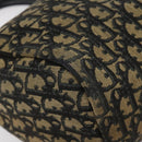 Christian Dior Trotter Canvas Hand Bag Navy Gold Auth 125570-16