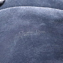 Christian Dior Trotter Canvas Hand Bag Navy Gold Auth 125570-11