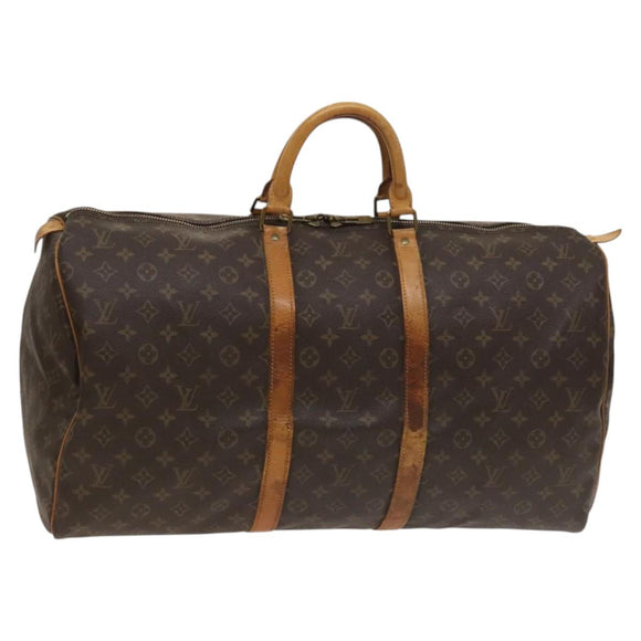 LOUIS VUITTON Monogram Keepall 55 Boston Bag M41424 LV Auth 125572