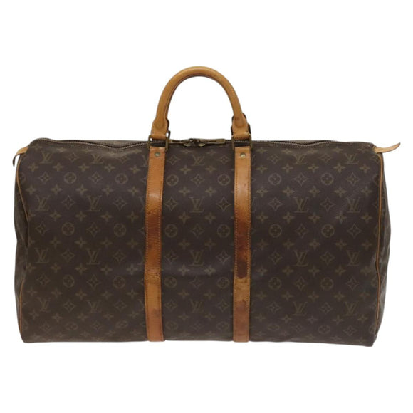 LOUIS VUITTON Monogram Keepall 55 Boston Bag M41424 LV Auth 125572