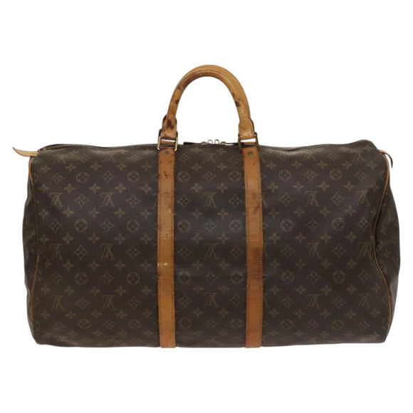 LOUIS VUITTON Monogram Keepall 55 Boston Bag M41424 LV Auth 125572