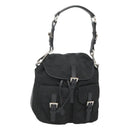 PRADA Shoulder Bag Nylon Black Silver Auth 125573-1
