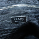 PRADA Shoulder Bag Nylon Black Silver Auth 125573-18