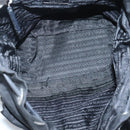 PRADA Shoulder Bag Nylon Black Silver Auth 125573-11