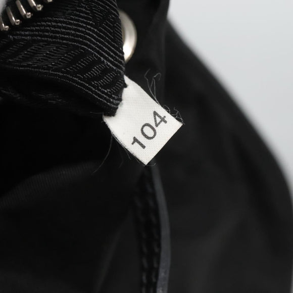 PRADA Shoulder Bag Nylon Black Silver Auth 125573