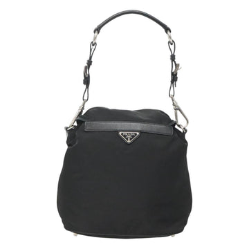 PRADA Shoulder Bag Nylon Black Silver Auth 125573 - 0