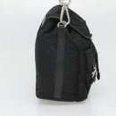 PRADA Shoulder Bag Nylon Black Silver Auth 125573-3
