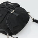 PRADA Shoulder Bag Nylon Black Silver Auth 125573-6
