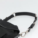 PRADA Shoulder Bag Nylon Black Silver Auth 125573-8