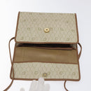 Christian Dior Honeycomb Canvas Shoulder Bag PVC Beige Gold Auth 125574-15