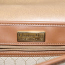 Christian Dior Honeycomb Canvas Shoulder Bag PVC Beige Gold Auth 125574-18