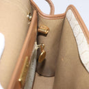 Christian Dior Honeycomb Canvas Shoulder Bag PVC Beige Gold Auth 125574-18