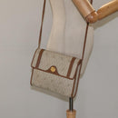Christian Dior Honeycomb Canvas Shoulder Bag PVC Beige Gold Auth 125574-21