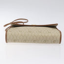 Christian Dior Honeycomb Canvas Shoulder Bag PVC Beige Gold Auth 125574-9