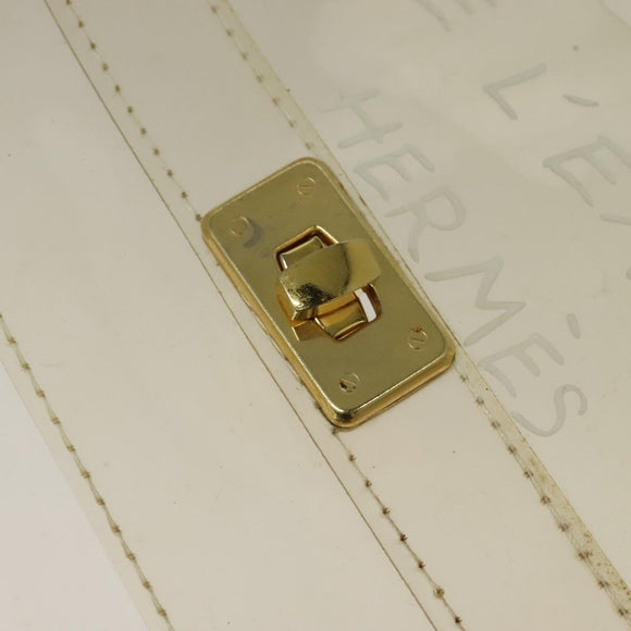 HERMES Vinyl Kelly Hand Bag Vinyl Clear Auth 125587