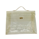 HERMES Vinyl Kelly Hand Bag Vinyl Clear Auth 125587-13