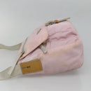 PRADA Shoulder Bag Nylon Pink Silver Auth 125599-4