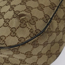 GUCCI GG Canvas Web Sherry Line Shoulder Bag Beige Gold 233608 Auth 125609-13