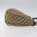 GUCCI GG Canvas Web Sherry Line Shoulder Bag Beige Gold 233608 Auth 125609-4