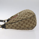 GUCCI GG Canvas Web Sherry Line Shoulder Bag Beige Gold 233608 Auth 125609-5