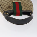 GUCCI GG Canvas Web Sherry Line Shoulder Bag Beige Gold 233608 Auth 125609-7